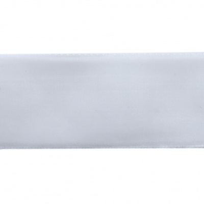 Лента бархатная нейлон, шир.25 мм, (упак. 45,7м), цв.01-белый - купить в Первоуральске. Цена: 981.09 руб.