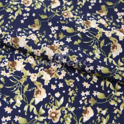 Плательная ткань "Фламенко" 1.1, 80 гр/м2, шир.150 см, принт растительный - купить в Первоуральске. Цена 241.49 руб.
