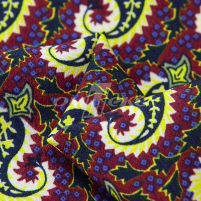 Плательная ткань "Фламенко" 14.1, 80 гр/м2, шир.150 см, принт огурцы - купить в Первоуральске. Цена 241.49 руб.