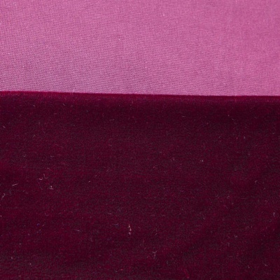 Бархат стрейч №2, 240 гр/м2, шир.160 см, (2,6 м/кг), цвет бордо - купить в Первоуральске. Цена 740.88 руб.