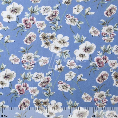 Плательная ткань "Фламенко" 12.1, 80 гр/м2, шир.150 см, принт растительный - купить в Первоуральске. Цена 241.49 руб.