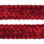 Тесьма с пайетками 3, шир. 35 мм/уп. 25+/-1 м, цвет красный - купить в Первоуральске. Цена: 1 308.30 руб.