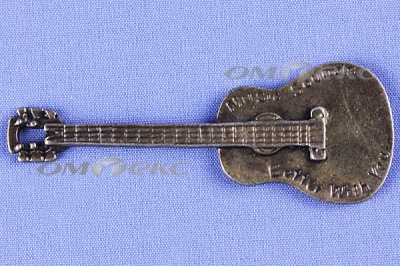 Декоративный элемент для творчества из металла "Гитара"  - купить в Первоуральске. Цена: 19.99 руб.