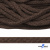 Шнур плетеный d-6 мм, 70% хлопок 30% полиэстер, уп.90+/-1 м, цв.1073-т.коричневый - купить в Первоуральске. Цена: 594 руб.