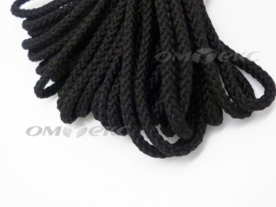 Шнур В-035 4 мм круп.плетение 100 м черный - купить в Первоуральске. Цена: 156.40 руб.