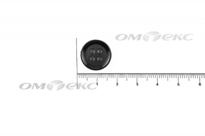 51400/15 мм (4 пр) черные пуговицы - купить в Первоуральске. Цена: 0.67 руб.