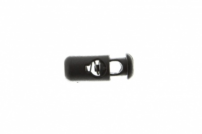 8108 Фиксатор пластиковый "Бочонок", 20х8 мм, цвет чёрный - купить в Первоуральске. Цена: 1.29 руб.