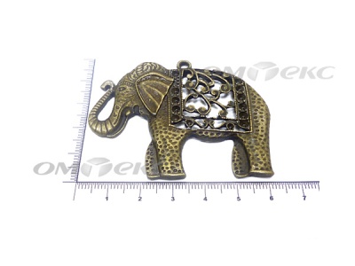 Декоративный элемент для творчества из металла "Слон"  - купить в Первоуральске. Цена: 26.66 руб.