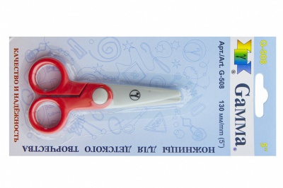 Ножницы G-508 детские 130 мм - купить в Первоуральске. Цена: 118.32 руб.