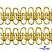 82-35-Тесьма отделочная ,100% полиэстер, 16 мм/уп.13,7+/-1 м, цв.-золото