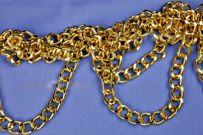 Цепь металл декоративная №11 (17*13) золото (10+/-1 м)  - купить в Первоуральске. Цена: 1 341.87 руб.