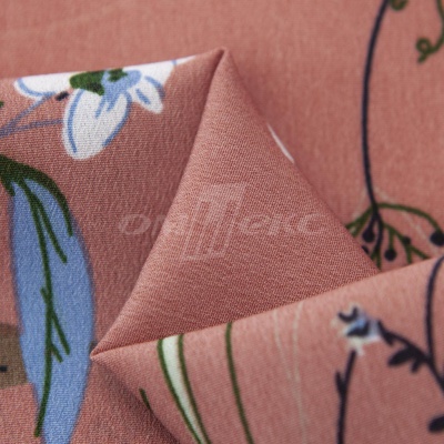 Плательная ткань "Фламенко" 2.1, 80 гр/м2, шир.150 см, принт растительный - купить в Первоуральске. Цена 311.05 руб.