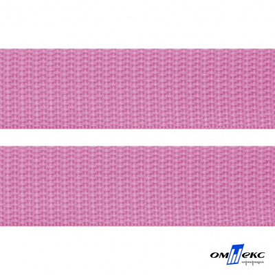 Розовый- цв.513-Текстильная лента-стропа 550 гр/м2 ,100% пэ шир.30 мм (боб.50+/-1 м) - купить в Первоуральске. Цена: 475.36 руб.