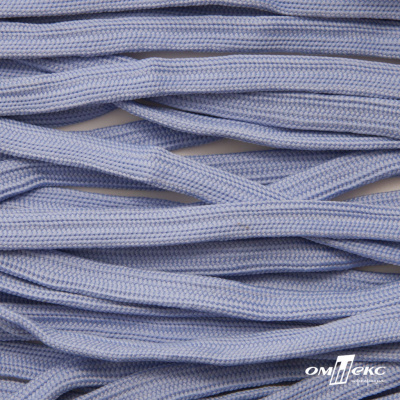Шнур плетеный (плоский) d-12 мм, (уп.90+/-1м), 100% полиэстер, цв.259 - голубой - купить в Первоуральске. Цена: 8.62 руб.