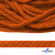 Шнур плетеный d-6 мм, 70% хлопок 30% полиэстер, уп.90+/-1 м, цв.1066-апельсин - купить в Первоуральске. Цена: 588 руб.