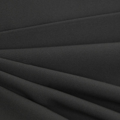 Костюмная ткань "Элис", 220 гр/м2, шир.150 см, цвет чёрный - купить в Первоуральске. Цена 308 руб.