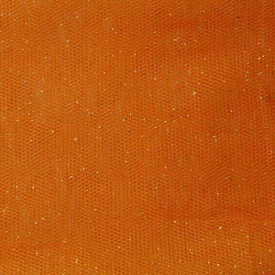 Сетка Глиттер, 24 г/м2, шир.145 см., оранжевый - купить в Первоуральске. Цена 118.43 руб.