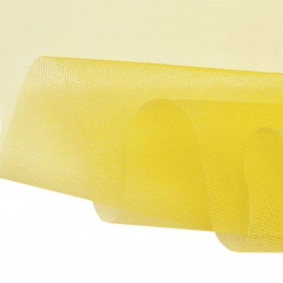 Фатин жесткий 16-68, 22 гр/м2, шир.180см, цвет жёлтый - купить в Первоуральске. Цена 89.29 руб.
