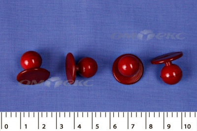 Пуговица поварская "Пукля", 10 мм, цвет красный - купить в Первоуральске. Цена: 2.28 руб.