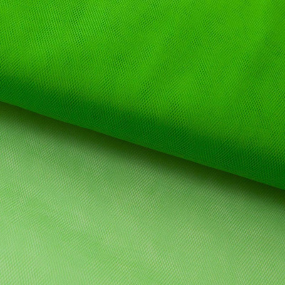 Фатин матовый 16-146, 12 гр/м2, шир.300см, цвет зелёный - купить в Первоуральске. Цена 112.70 руб.