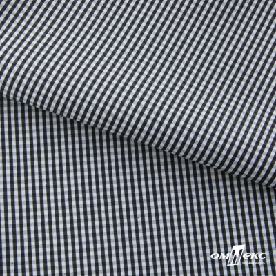 Ткань сорочечная Клетка Виши, 115 г/м2, 58% пэ,42% хл, шир.150 см, цв.6-черный, (арт.111) - купить в Первоуральске. Цена 306.69 руб.