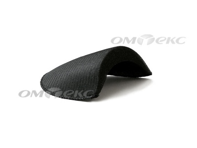Плечевые накладки OВТ-10, обшитые, цвет чёрный - купить в Первоуральске. Цена: 17.64 руб.