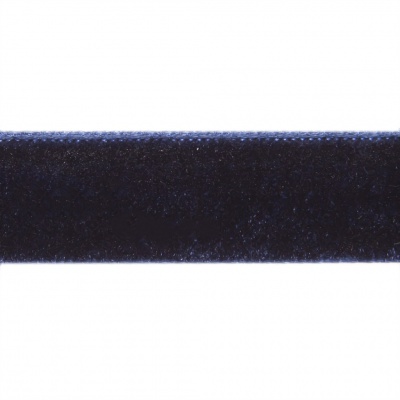 Лента бархатная нейлон, шир.12 мм, (упак. 45,7м), цв.180-т.синий - купить в Первоуральске. Цена: 411.60 руб.