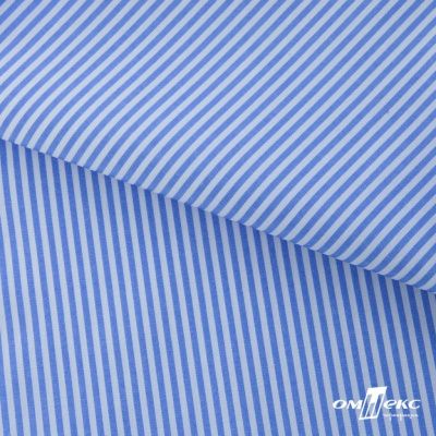Ткань сорочечная Полоска Кенди, 115 г/м2, 58% пэ,42% хл, шир.150 см, цв.2-голубой, (арт.110) - купить в Первоуральске. Цена 306.69 руб.