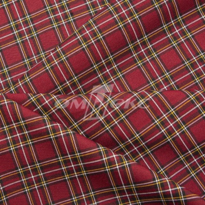 Ткань костюмная клетка 24379 2012, 230 гр/м2, шир.150см, цвет бордовый/бел/жел - купить в Первоуральске. Цена 539.74 руб.