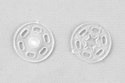 Кнопки пришивные пластиковые 15 мм, блистер 24шт, цв.-прозрачные - купить в Первоуральске. Цена: 68.79 руб.