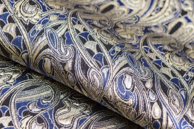 Ткань костюмная жаккард, 135 гр/м2, шир.150см, цвет синий№18 - купить в Первоуральске. Цена 441.95 руб.