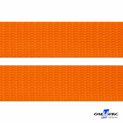 Оранжевый- цв.523 -Текстильная лента-стропа 550 гр/м2 ,100% пэ шир.20 мм (боб.50+/-1 м) - купить в Первоуральске. Цена: 318.85 руб.