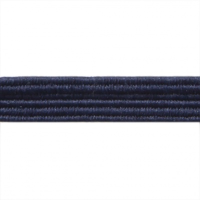 Резиновые нити с текстильным покрытием, шир. 6 мм ( упак.30 м/уп), цв.- 117-т.синий - купить в Первоуральске. Цена: 152.05 руб.