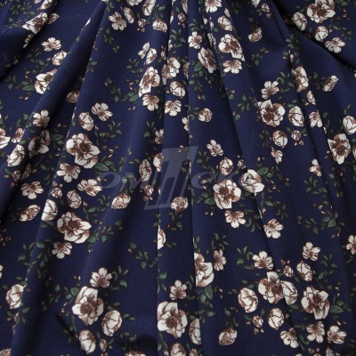 Плательная ткань "Фламенко" 3.2, 80 гр/м2, шир.150 см, принт растительный - купить в Первоуральске. Цена 239.03 руб.