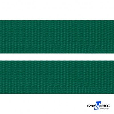 Зелёный- цв.876 -Текстильная лента-стропа 550 гр/м2 ,100% пэ шир.20 мм (боб.50+/-1 м) - купить в Первоуральске. Цена: 318.85 руб.