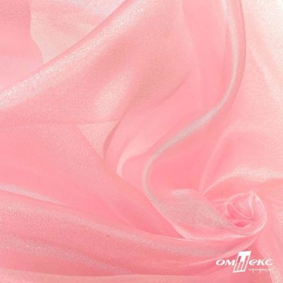 Ткань органза, 100% полиэстр, 28г/м2, шир. 150 см, цв. #47 розовая пудра - купить в Первоуральске. Цена 86.24 руб.