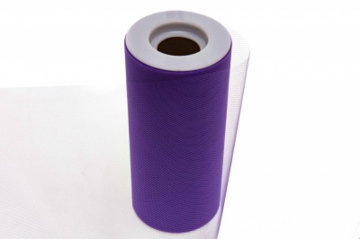 Фатин в шпульках 16-85, 10 гр/м2, шир. 15 см (в нам. 25+/-1 м), цвет фиолетовый - купить в Первоуральске. Цена: 100.69 руб.