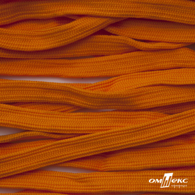 Шнур плетеный (плоский) d-12 мм, (уп.90+/-1м), 100% полиэстер, цв.267 - оранжевый - купить в Первоуральске. Цена: 8.62 руб.