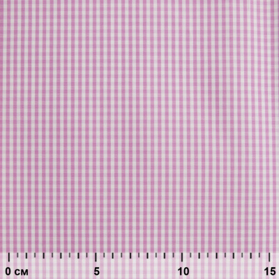 Ткань сорочечная Клетка Виши, 115 г/м2, 58% пэ,42% хл, шир.150 см, цв.1-розовый, (арт.111) - купить в Первоуральске. Цена 306.69 руб.