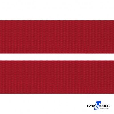 Красный - цв.171- Текстильная лента-стропа 550 гр/м2 ,100% пэ шир.50 мм (боб.50+/-1 м) - купить в Первоуральске. Цена: 797.67 руб.