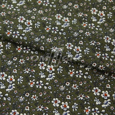 Плательная ткань "Фламенко" 11.2, 80 гр/м2, шир.150 см, принт растительный - купить в Первоуральске. Цена 259.21 руб.