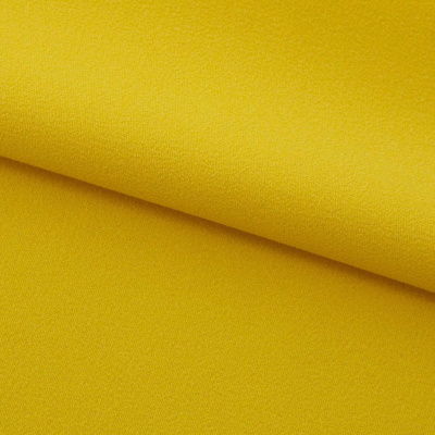 Креп стрейч Амузен 14-0756, 85 гр/м2, шир.150см, цвет жёлтый - купить в Первоуральске. Цена 196.05 руб.