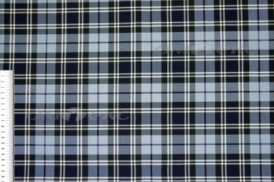 Ткань костюмная клетка Т7274 2004, 220 гр/м2, шир.150см, цвет т.синий/гол/бел - купить в Первоуральске. Цена 