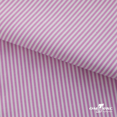Ткань сорочечная Полоска Кенди, 115 г/м2, 58% пэ,42% хл, шир.150 см, цв.1-розовый, (арт.110) - купить в Первоуральске. Цена 306.69 руб.