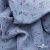 Ткань Муслин принт, 100% хлопок, 125 гр/м2, шир. 140 см, #2308 цв. 69 серо-голубой с цветком - купить в Первоуральске. Цена 413.11 руб.