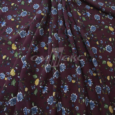 Плательная ткань "Фламенко" 4.1, 80 гр/м2, шир.150 см, принт растительный - купить в Первоуральске. Цена 259.21 руб.