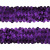 Тесьма с пайетками 12, шир. 30 мм/уп. 25+/-1 м, цвет фиолет - купить в Первоуральске. Цена: 1 098.48 руб.