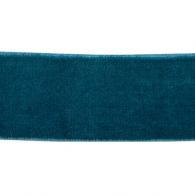 Лента бархатная нейлон, шир.25 мм, (упак. 45,7м), цв.65-изумруд - купить в Первоуральске. Цена: 981.09 руб.