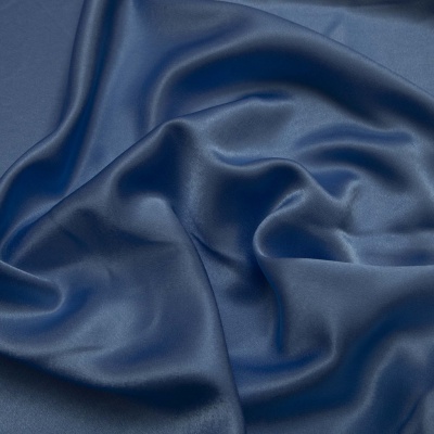 Поли креп-сатин 16-4132, 125 (+/-5) гр/м2, шир.150см, цвет голубой - купить в Первоуральске. Цена 157.15 руб.
