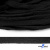 Шнур плетеный d-8 мм плоский, 70% хлопок 30% полиэстер, уп.85+/-1 м, цв.- чёрный - купить в Первоуральске. Цена: 735 руб.